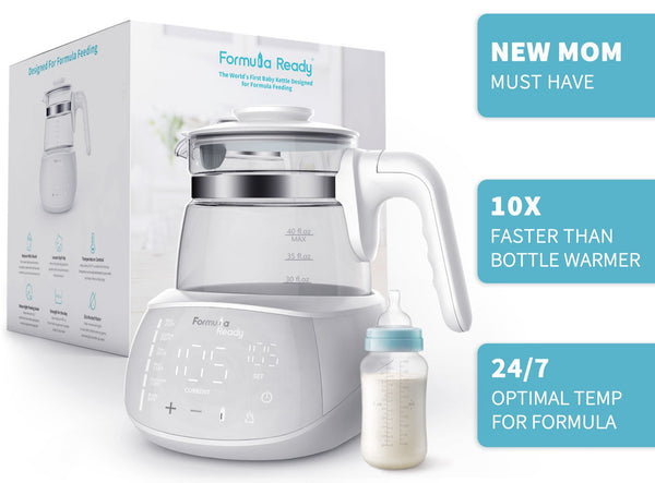 Formula Ready A0124 Baby Water Kettle W One Button Boil Cool Down & Manual  White for sale online